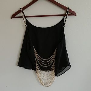 Gold chain top